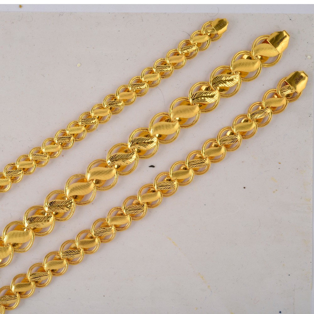 22ct hallmarked fancy lotus Chain SC-C051