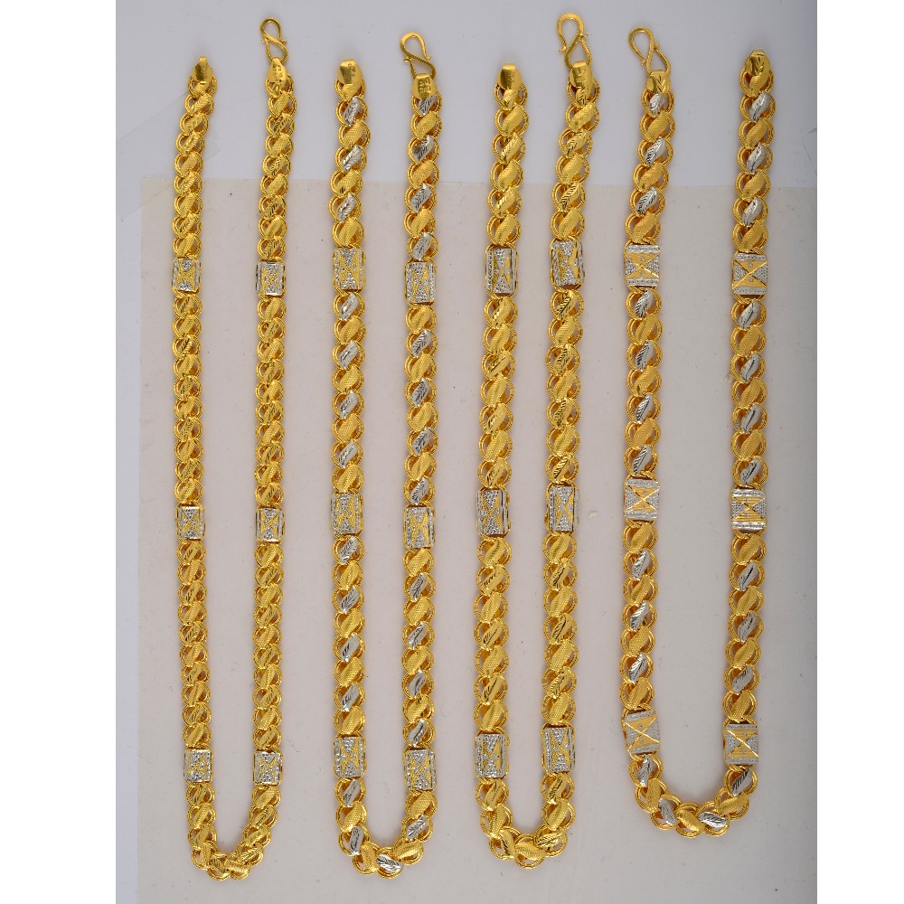 22ct hallmarked fancy lotus Chain SC-C048
