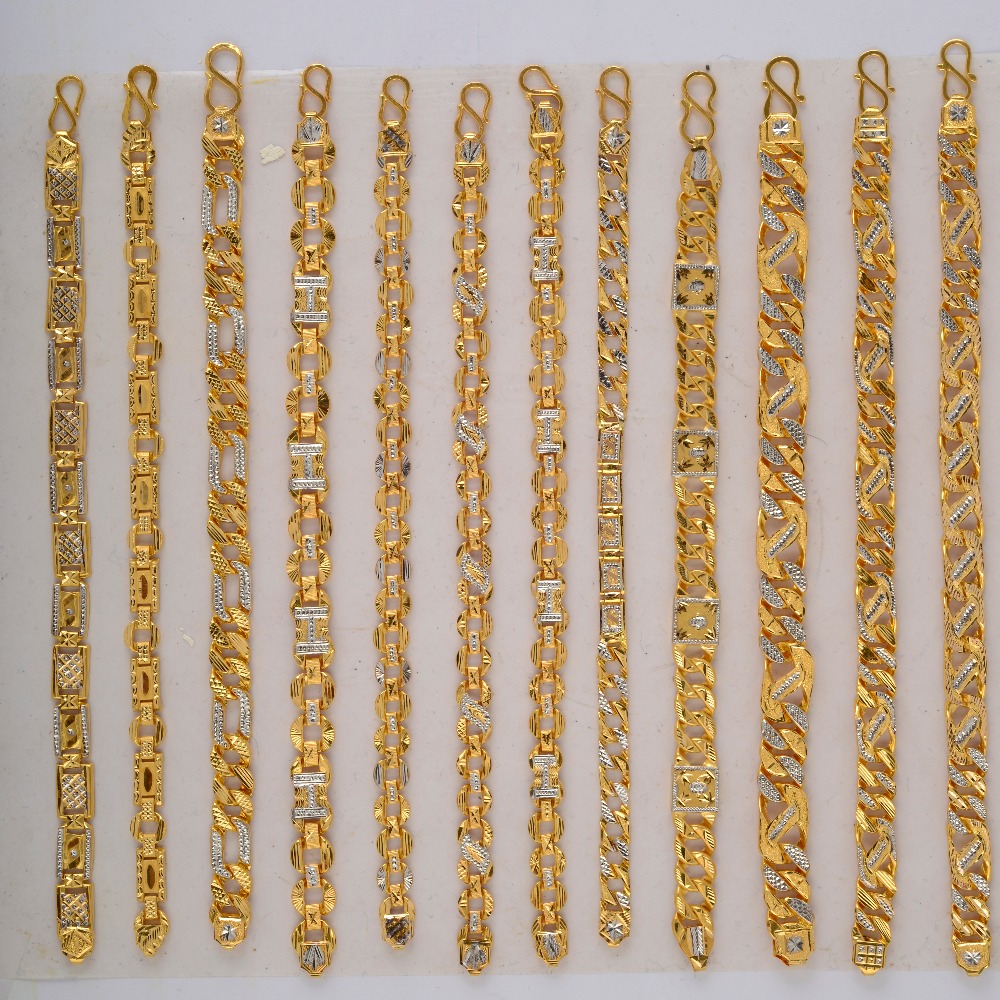 22KT hallmarked fancy singapore Bracelet SC-B001