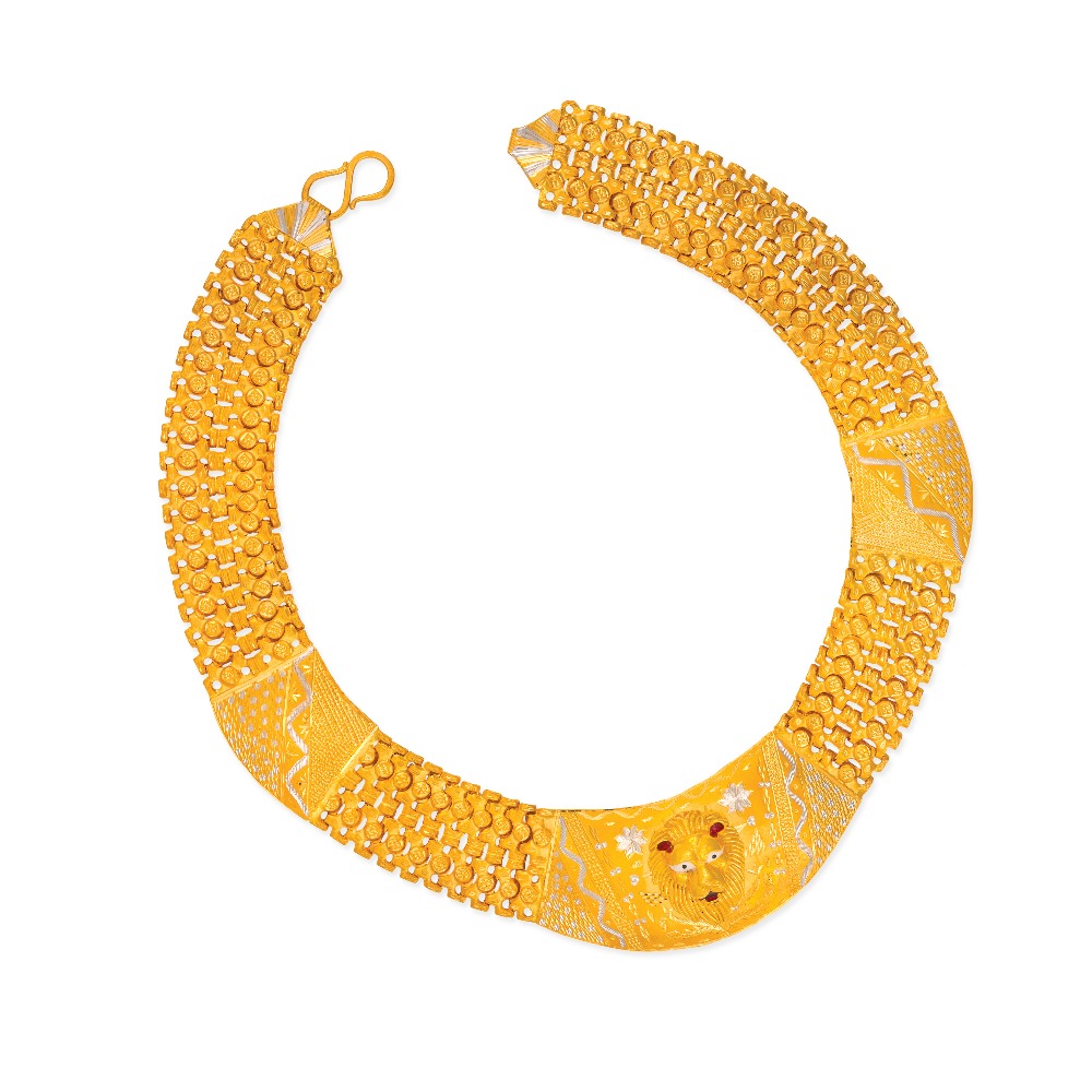 22C hallmarked fancy singapore chain