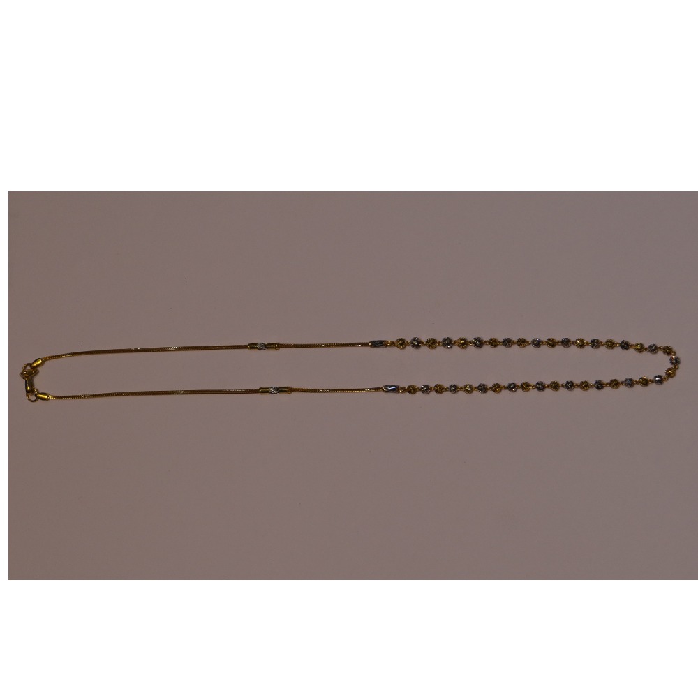 91.6 Gold Fancy Rhodium Chain