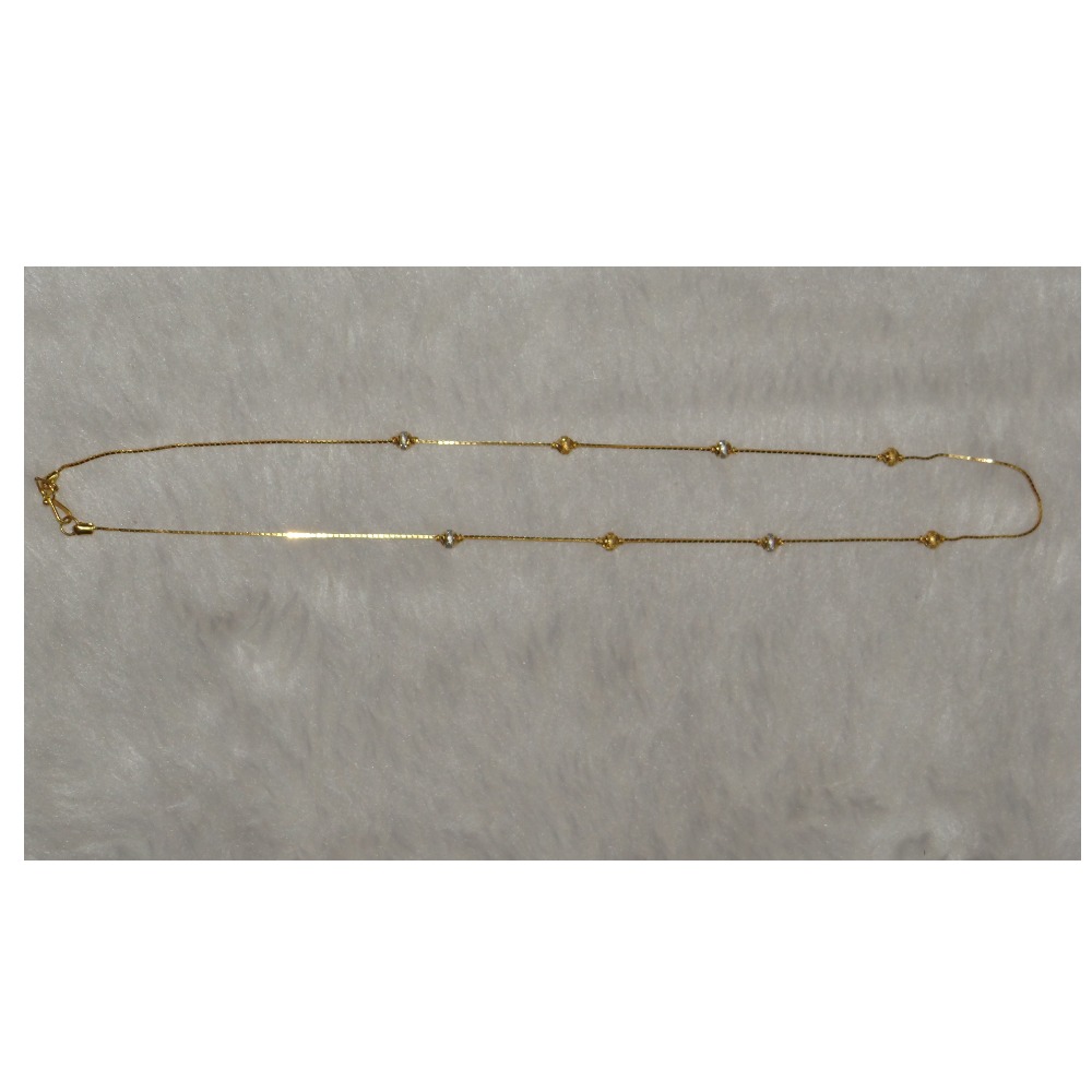 22KT Gold Antique Light Weight Ladies Chain