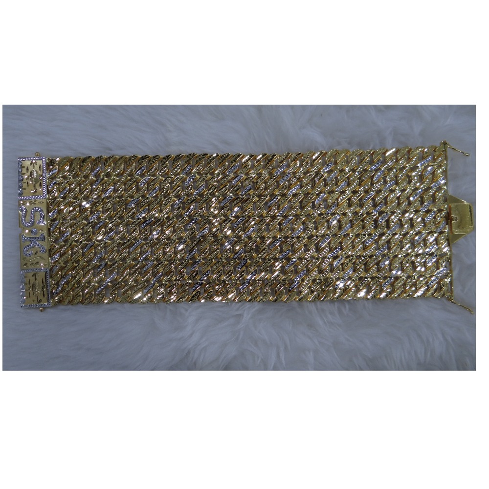 916 Gold Fancy Lion Design Gents Bracelet