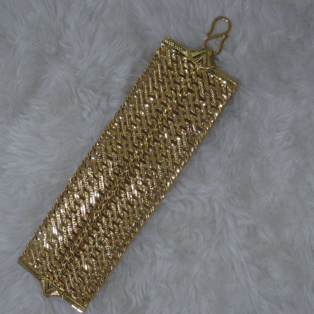 916 Gold Fancy Singapori Gents Bracelet