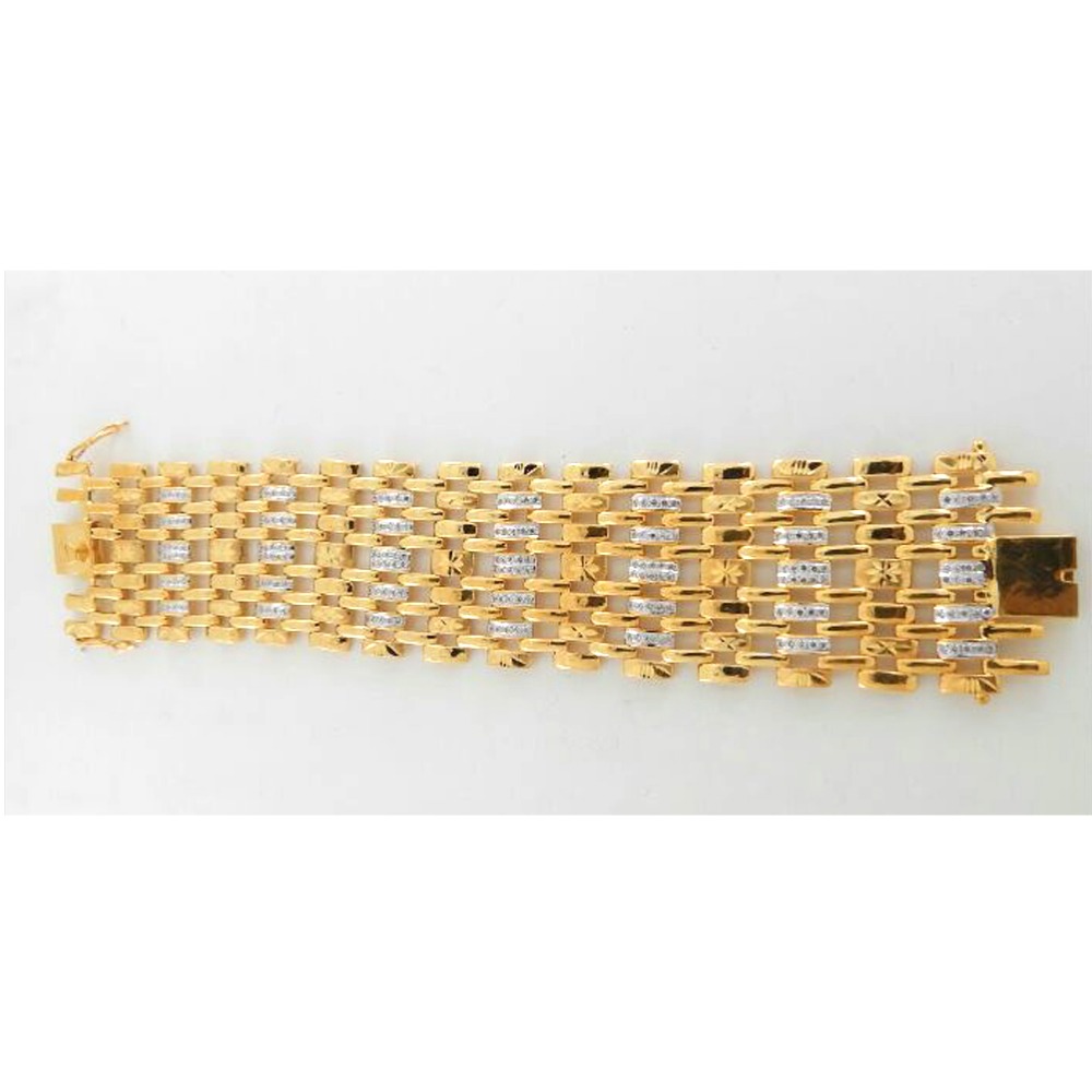 916 Gold Broad Size Gents Bracelet