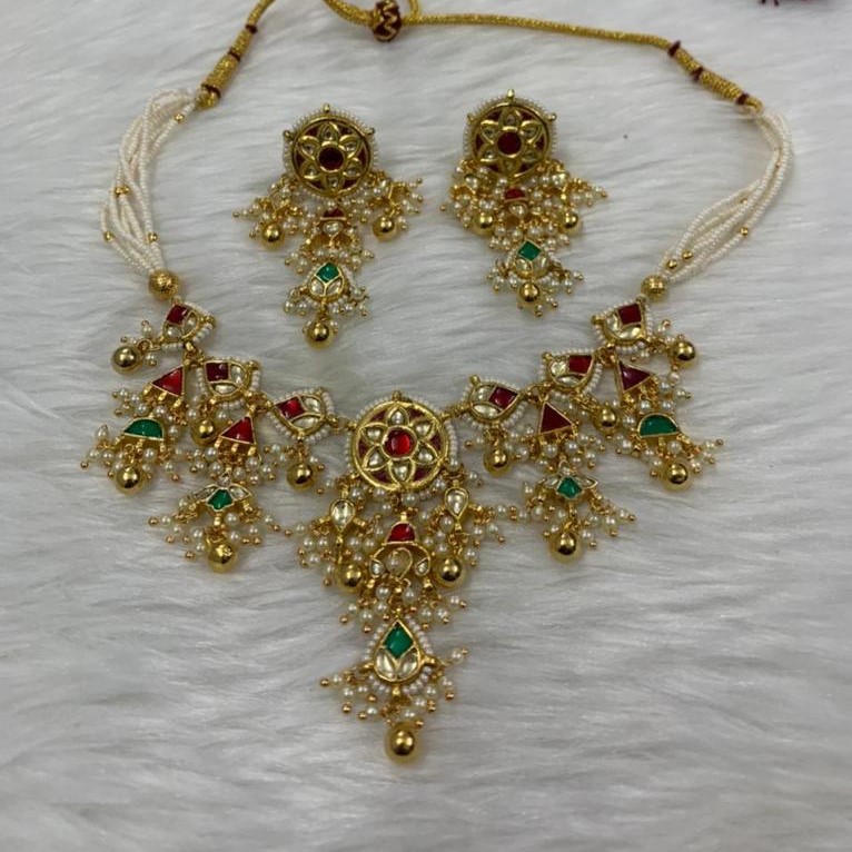 Red Stone Necklace Set