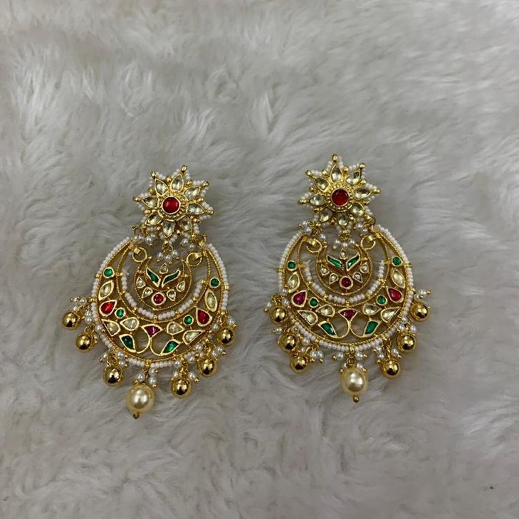 Imitation Rajwadi Kundan Earrings