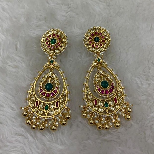 Artificial Green Stone Earrings