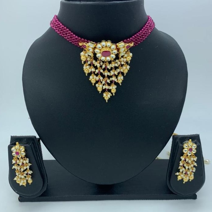 artificial wedding wear necklace set