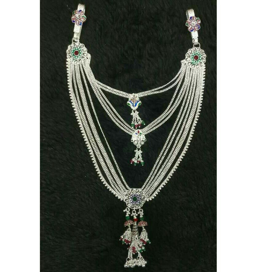 Designer Silver Double Naka Juda