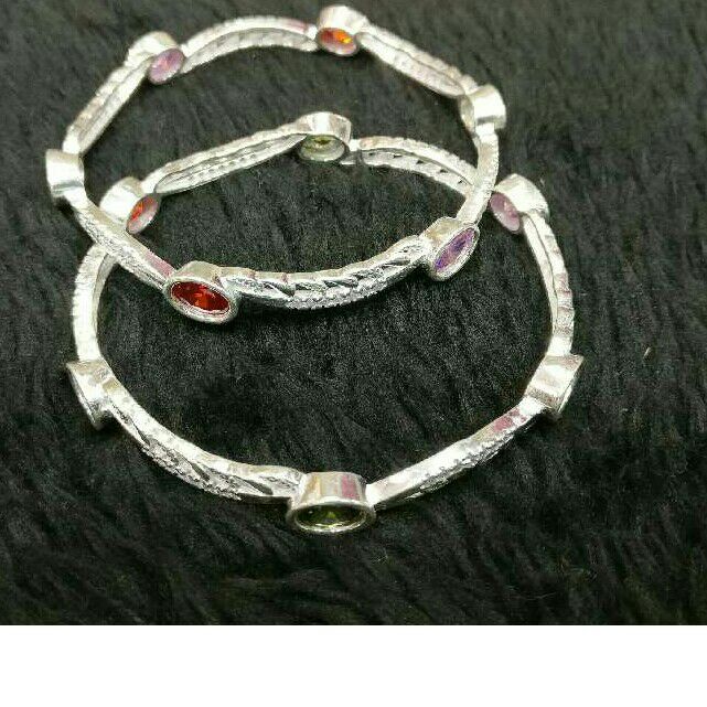 Fancy Silver Casting Vaccum Stone Kadli