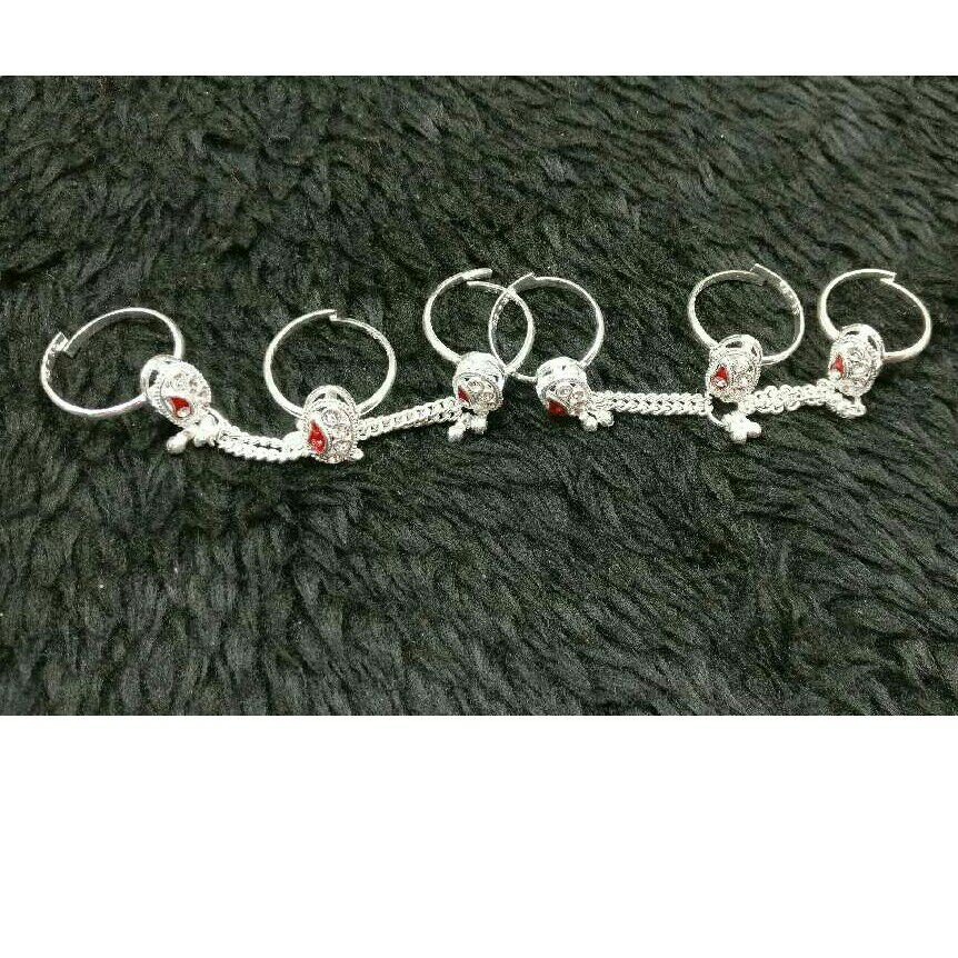 Fancy Silver Ladies 3-3 Chain Bichiya