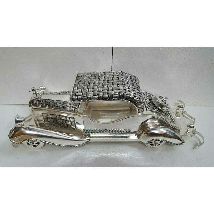 Silver vintage car