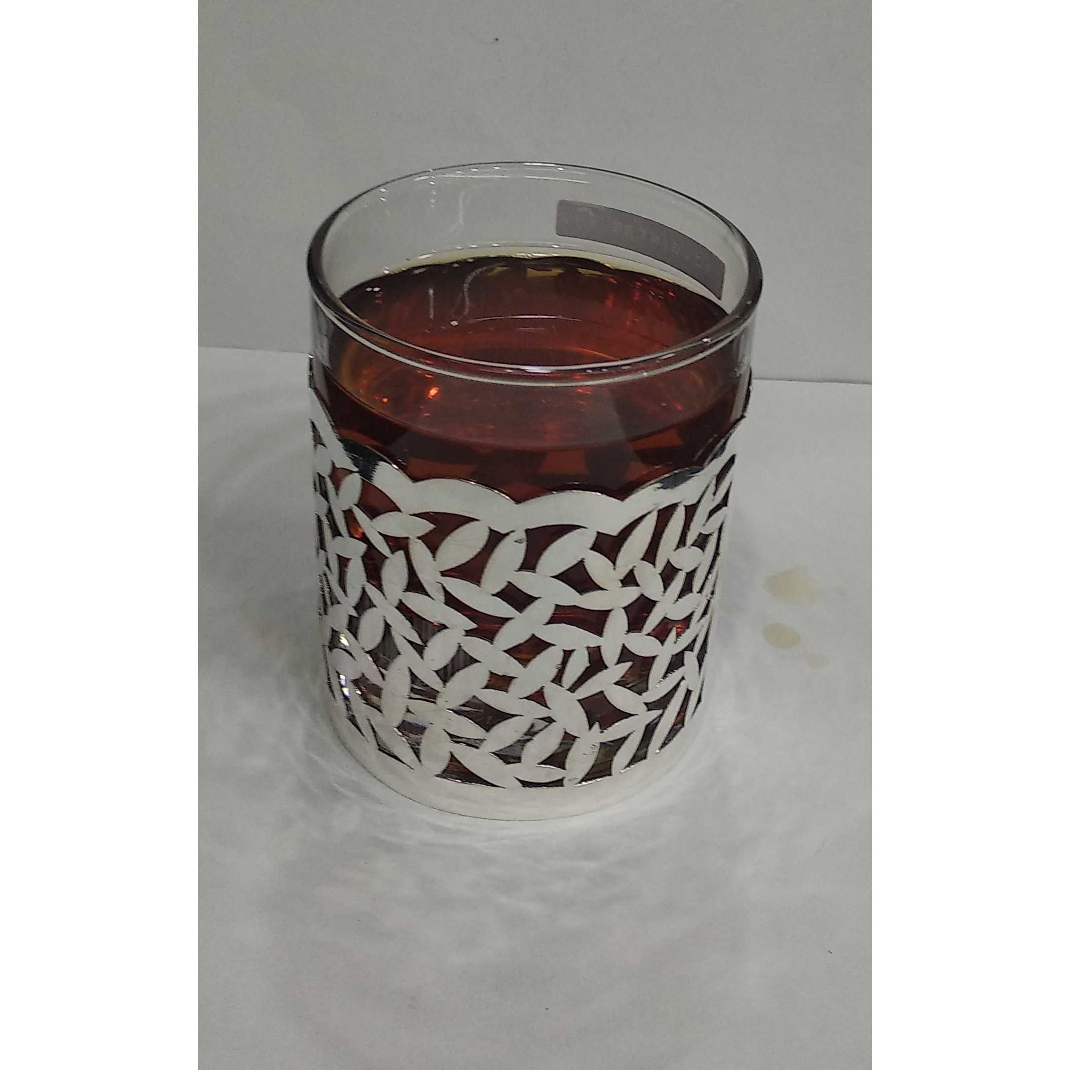 Silver Cutting Whiskey Glass