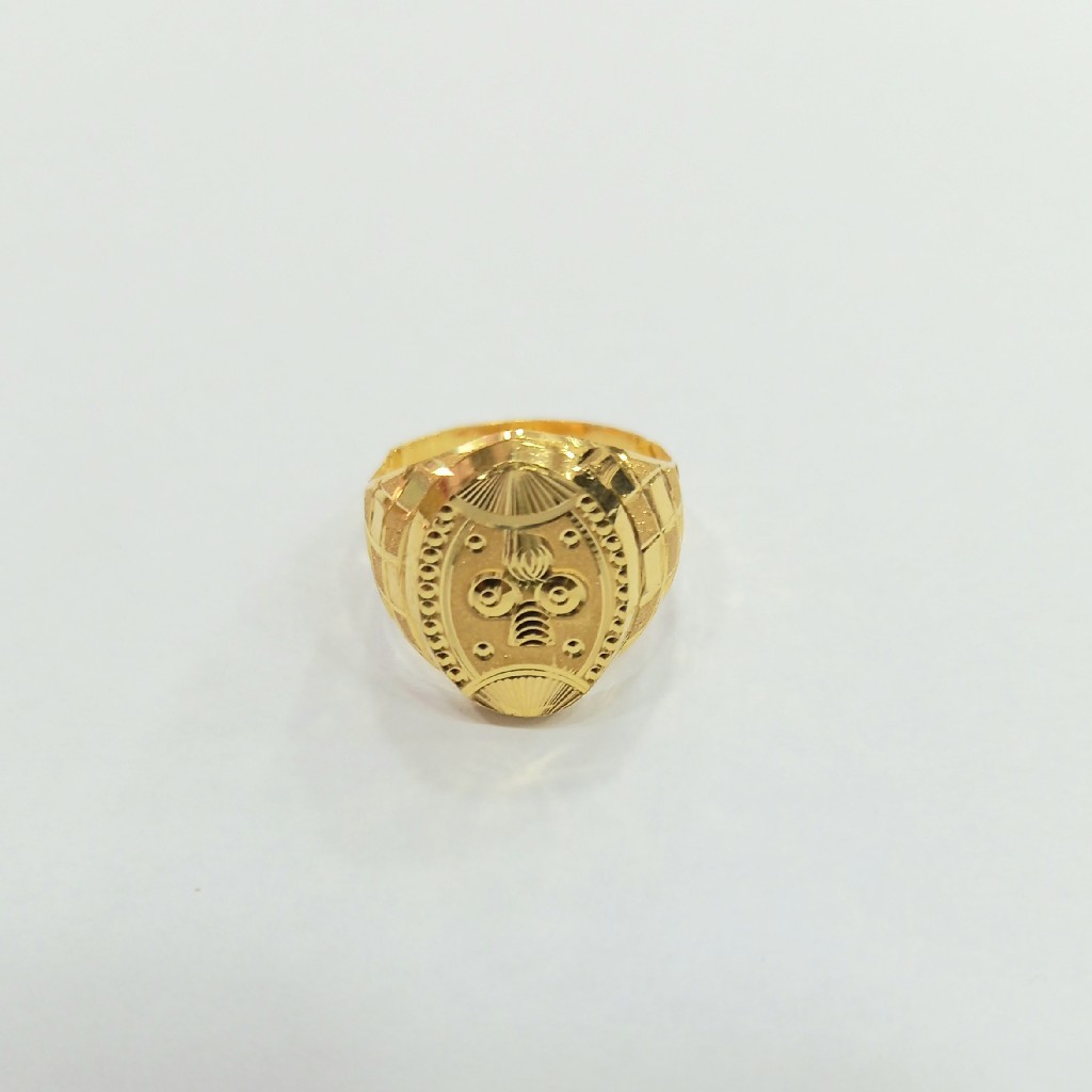 22 K GOLD FANCY PLAIN RING