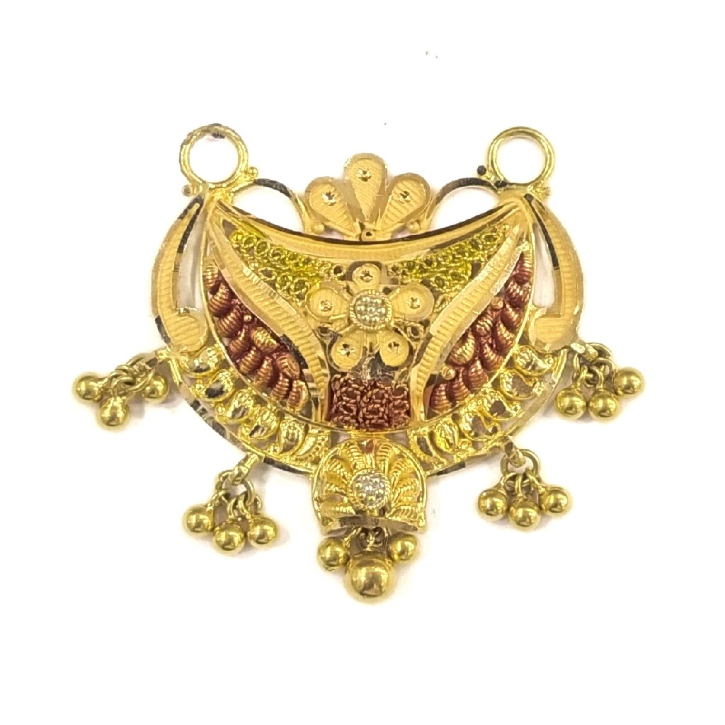 22K GOLD PLAIN LADIES MANGALSUTRA PENDANT