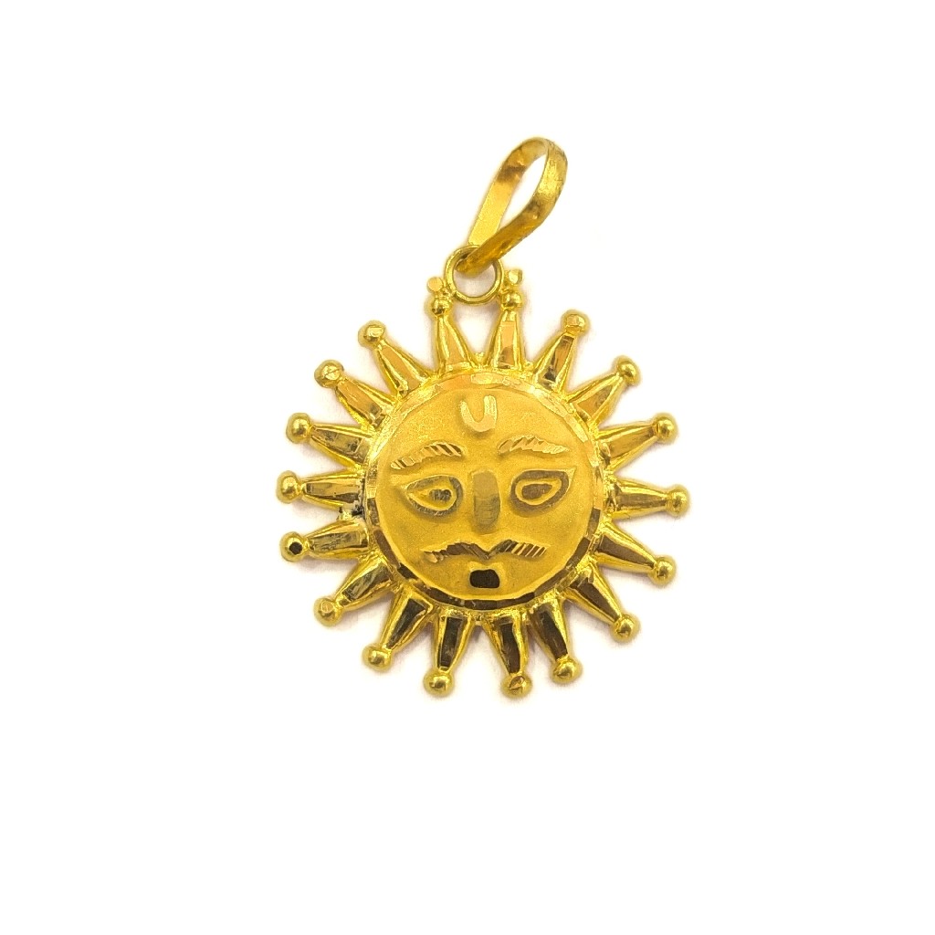 22K GOLD FANCY SURYA PANDENT