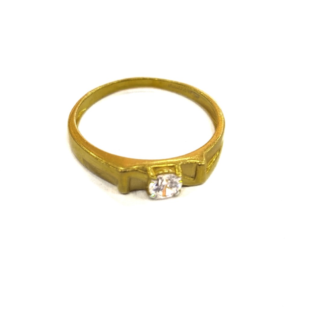 916 GOLD CERTIFIED FANCY SOLLITER GENT'S RING