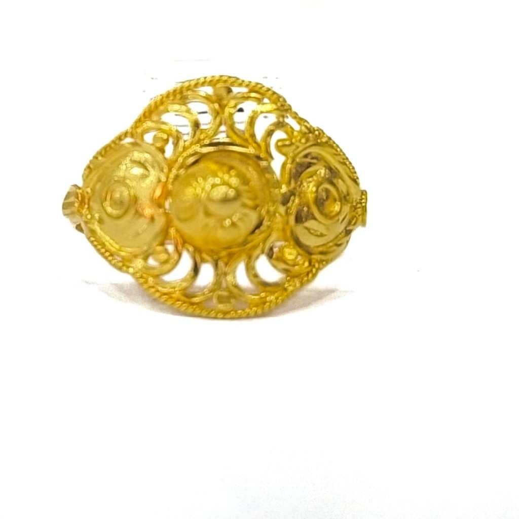 22K GOLD FANCY PLAIN LADIES RING