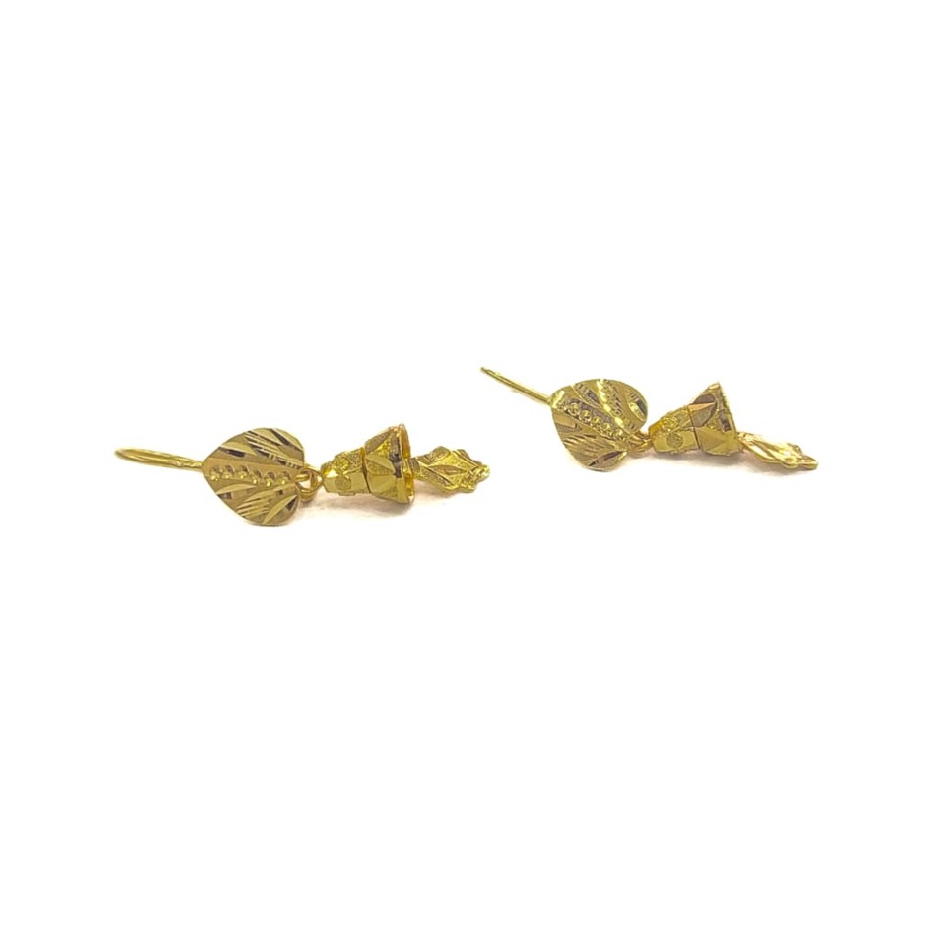 22K GOLD FANCY PLAIN LADIES BALI