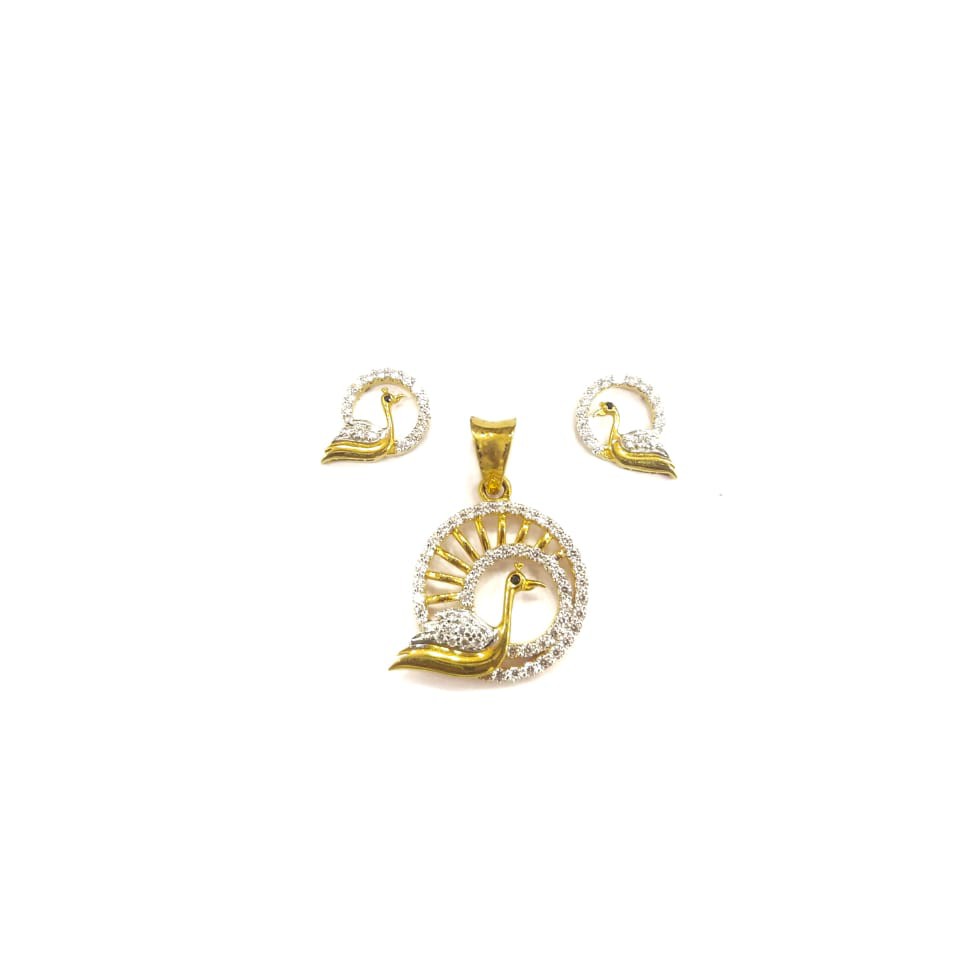 916HM GOLD FANCY LADIES PENDANT SET