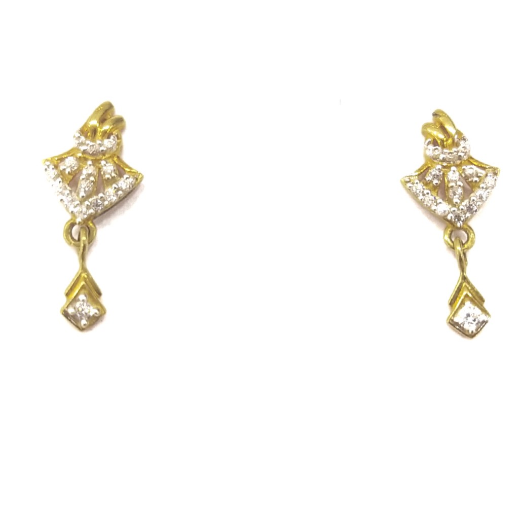 916 GOLD CERTIFIED FANCY LADIES EARRINGS