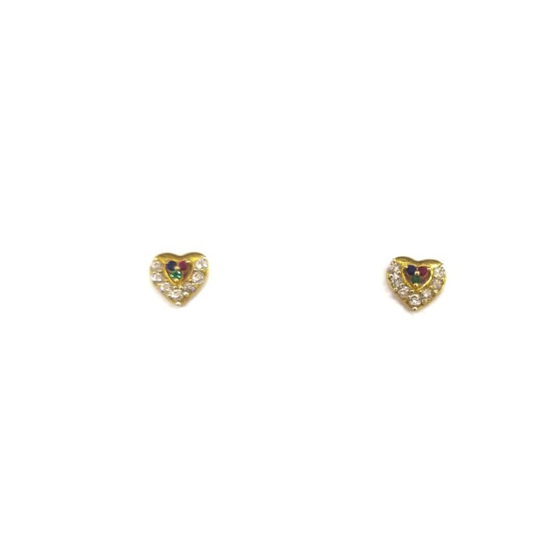 916HM GOLD FANCY  LADIES EARRINGS