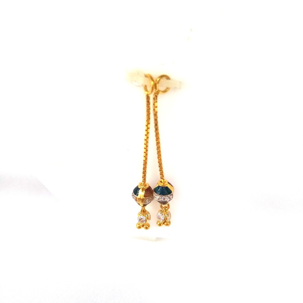22K GOLD FANCY DIAMOND &MOTI LADIES LATKAN