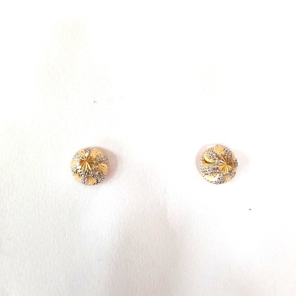 961HM GOLD FANCY DIAMOND LADIES EARRINGS
