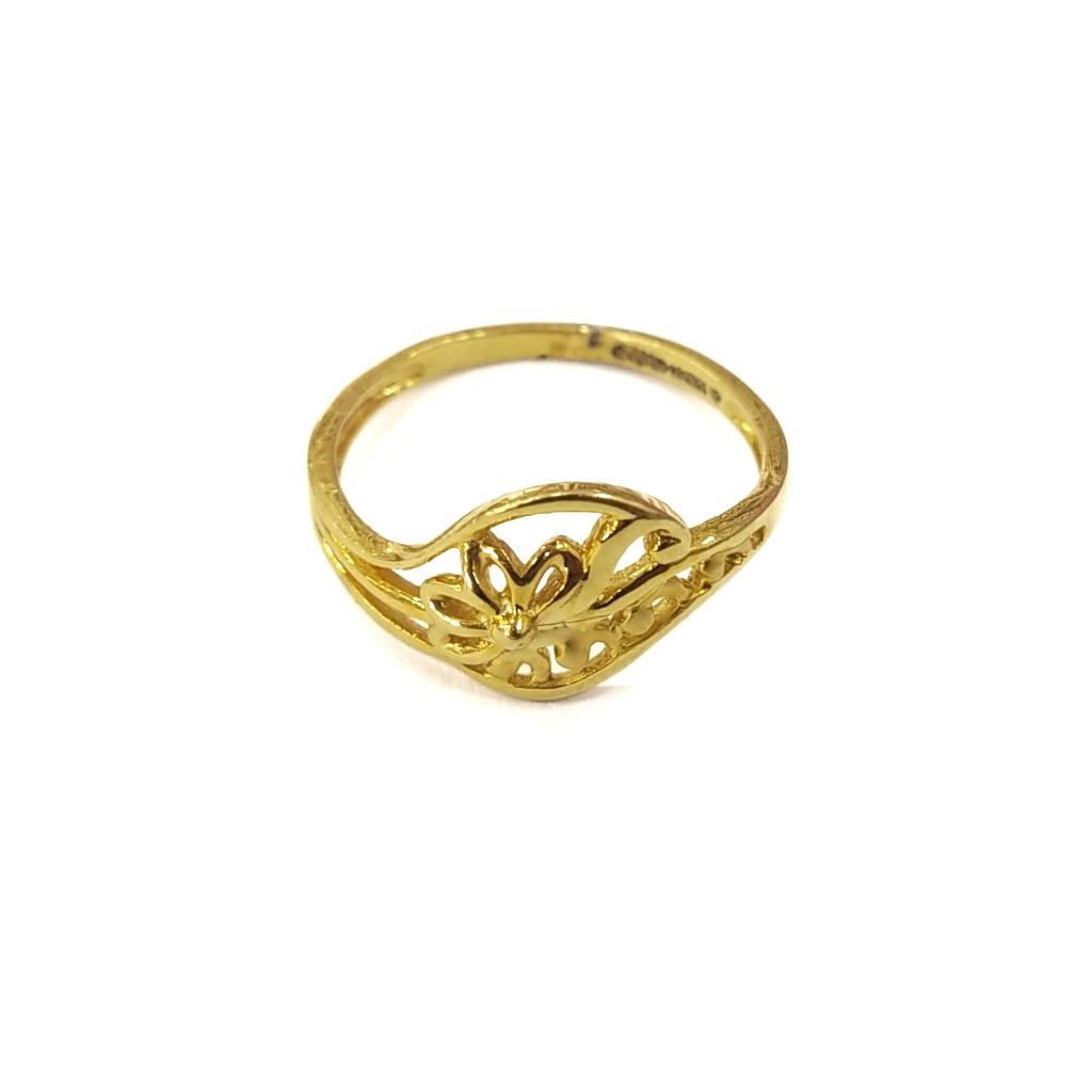 916 GOLD CERTIFIED FANCY SOLLITER LADIES RING
