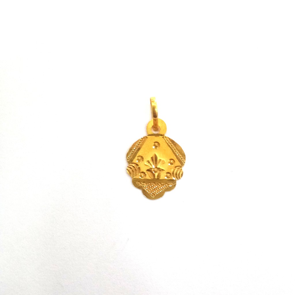 22K GOLD FANCY PLAIN LADIES PENDANT