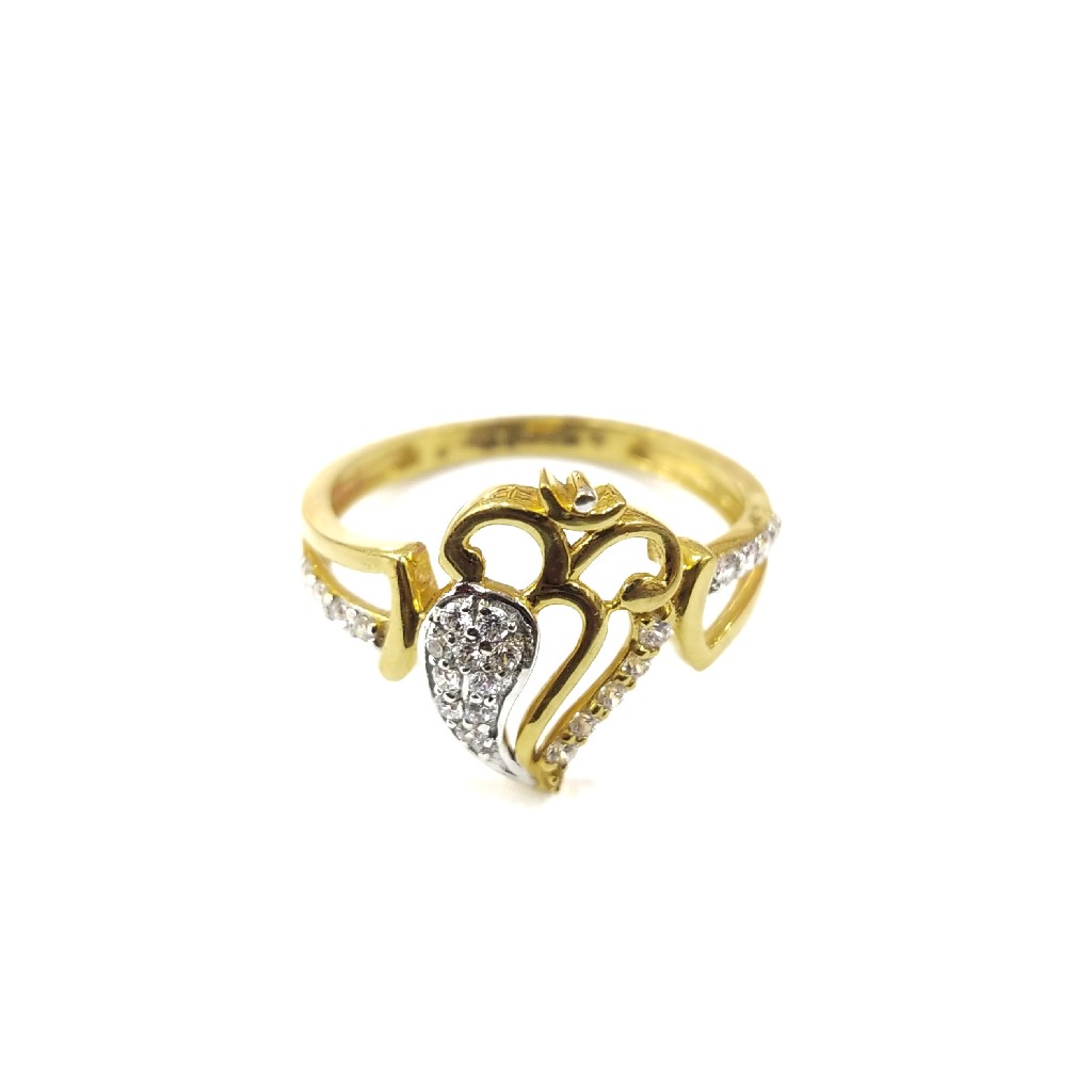 916 GOLD CERTIFIED FANCY OM LADIES RING