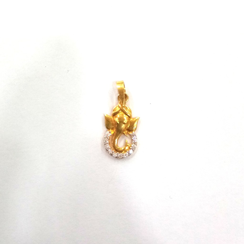 18K GOLD FANCY DIAMOND LADIES PENDANT