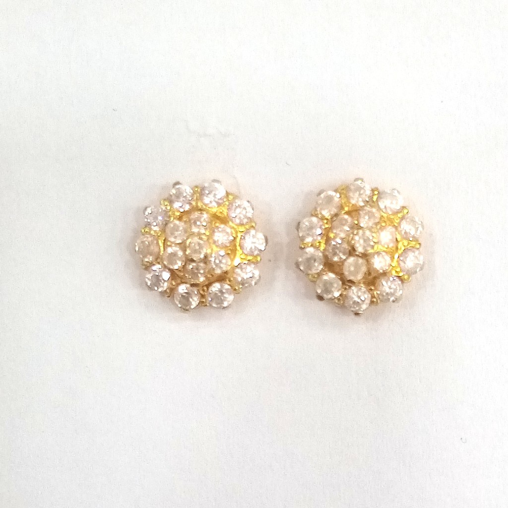 22K GOLD FANCY DIAMOND LADIES EARRINGS