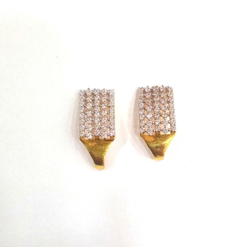 22K GOLD CERTIFIED FANCY DIAMOND LADIES EARRINGS