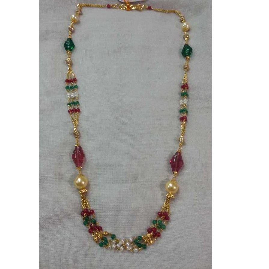 916 Gold Modern Moti Mala