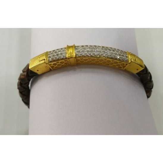 916 Gold CZ Stone Fancy Bracelet