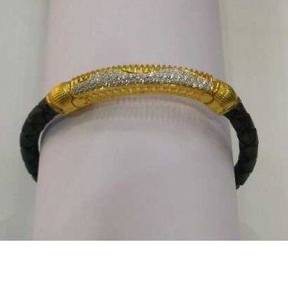 916 Gold Indian CZ Stone Bracelet