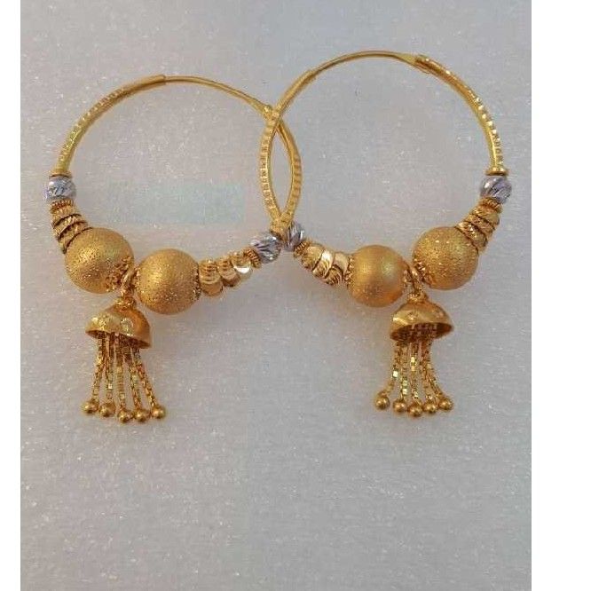 916 Gold Designer Moti Bali