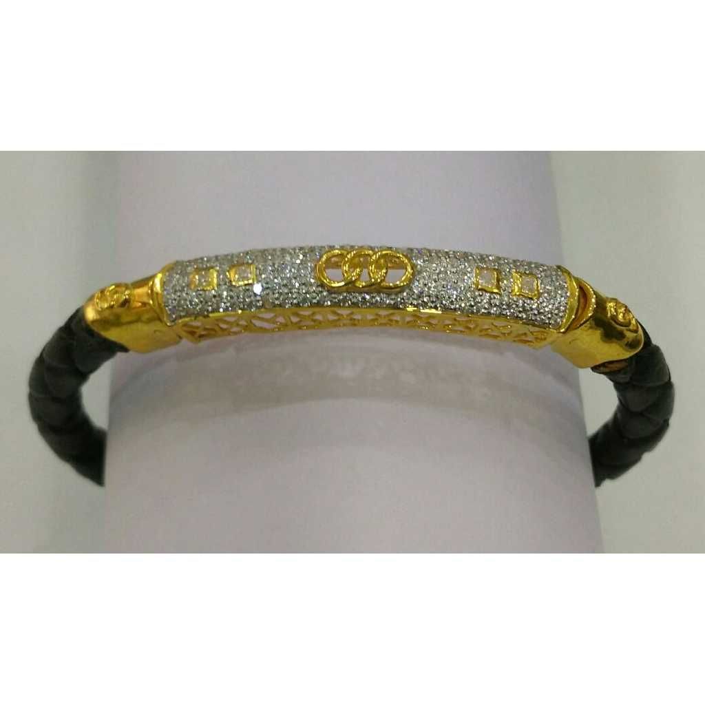 916 Gold Antique CZ Stone Bracelet