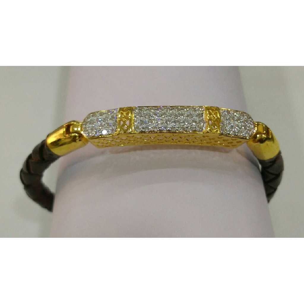 916 Gold CZ Stone Bracelet