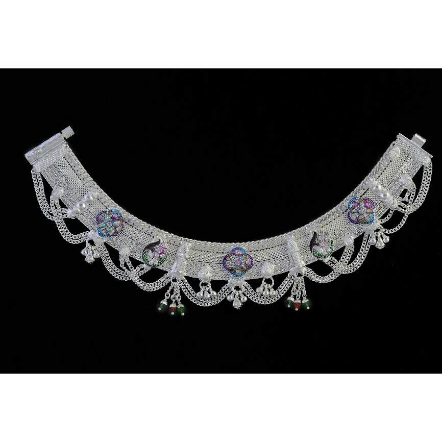 Fancy Silver Anklet