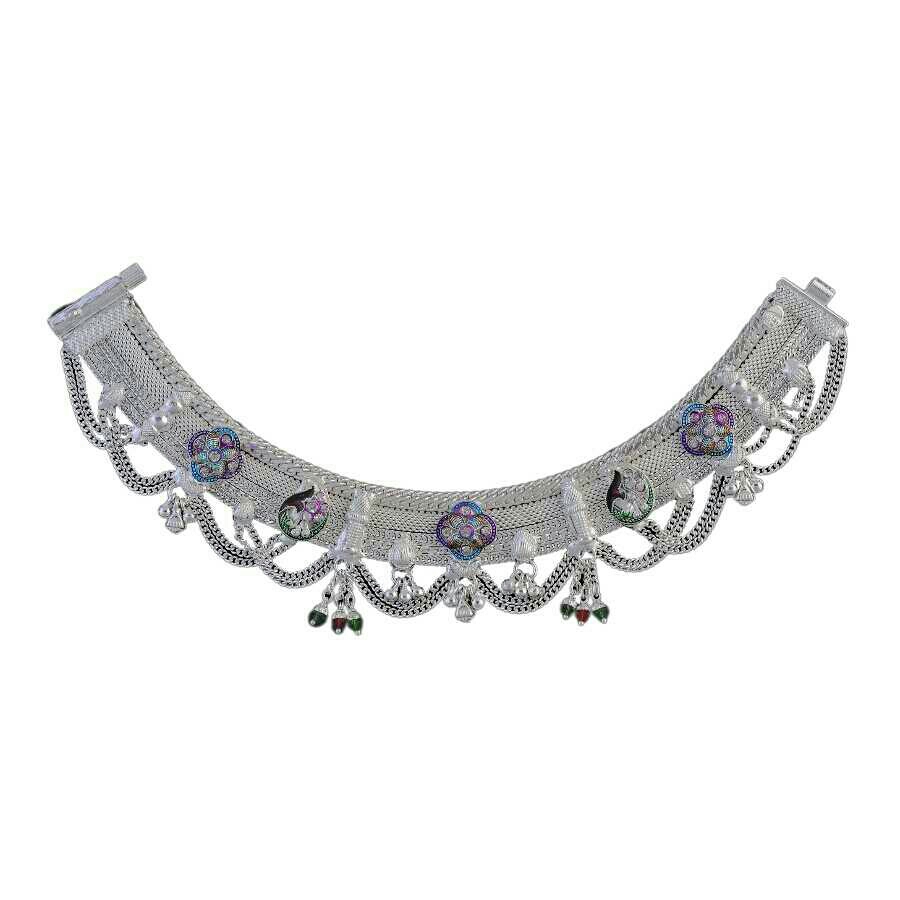 Fancy Silver Anklet