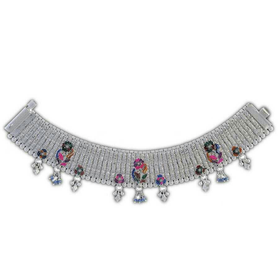 Fancy Silver Anklet