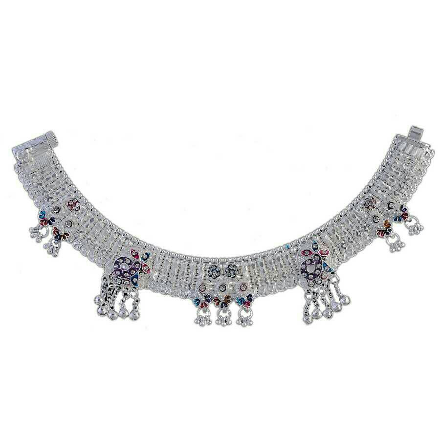 Fancy Silver Anklet