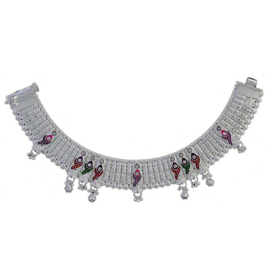 Fancy Silver Anklet