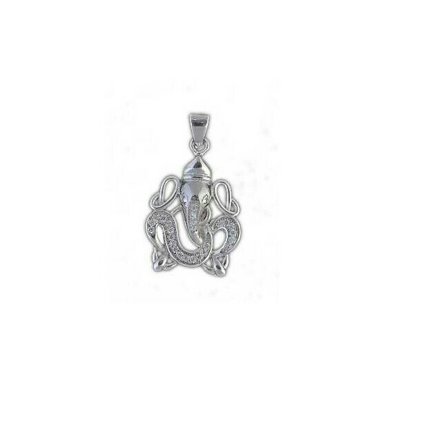 Fancy Silver Designer Ganesha Pendant