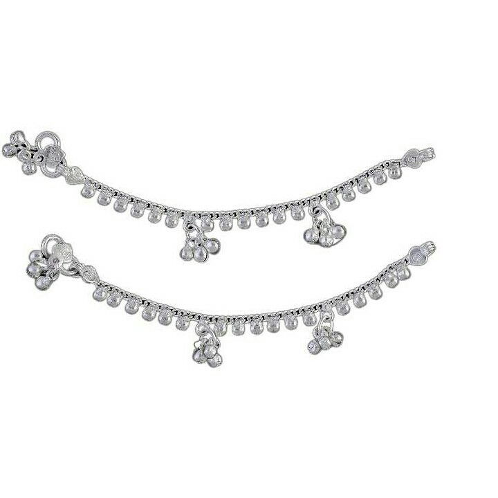 Fancy Silver Ladies Anklet
