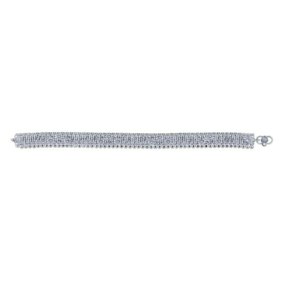 Fancy Silver Ladies Anklet