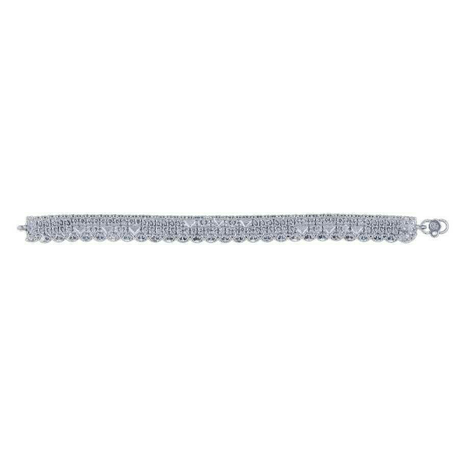 Fancy Silver Ladies Anklet